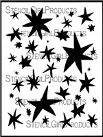Stars Inspired by Matisse Stencil by Carolyn Dube