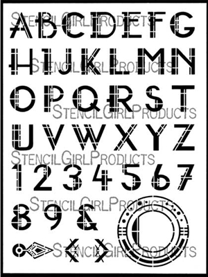 Art Deco Alphabet Stencil by Gwen Lafleur
