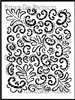 Curlicue Floral Stencil by Janet Joehlin