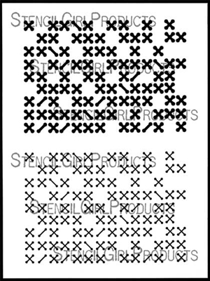 Cross Stitch Two-Step Stencil by Tammy Tutterow