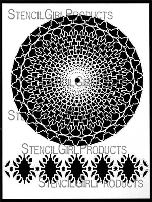 30 Point Mandala and Border Stencil by Kristie Taylor