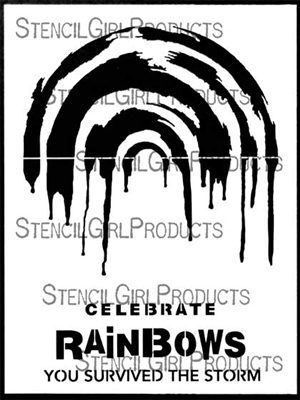 Painted Rainbows - Large Stencil by Carolyn Dube