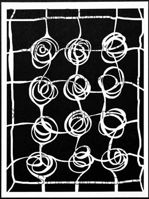 Web of Roses Stencil by Mary Beth Shaw