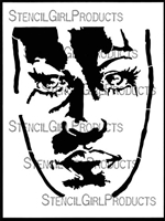 Face It Large Stencil by Karen Johnson
