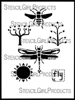 Fly Away Home Stencil by Roxanne Evans Stout