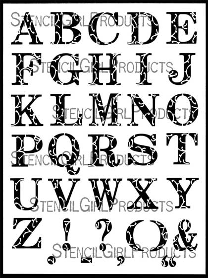 Andie Uppercase Alphabet Stamp Set