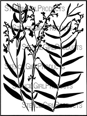 Longwood Florals Stencil by Cecilia Swatton