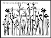 Wildflowers and Grasses Stencil by Jennifer Evans