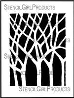 Bare Trees Stencil by Roxanne Evans Stout