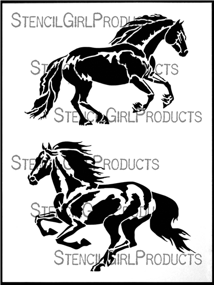 Norman Horse Running Horse Lanie Frick Stencilgirl Products