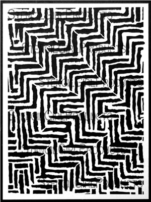 Rough Maze Pattern Stencil by Kristie Taylor