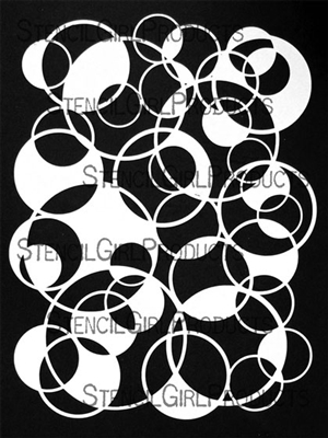 Circles Overlapping Filled Stencil by Carolyn Dube