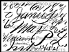 Vintage Ledger Script Large Stencil by Jennifer Evans