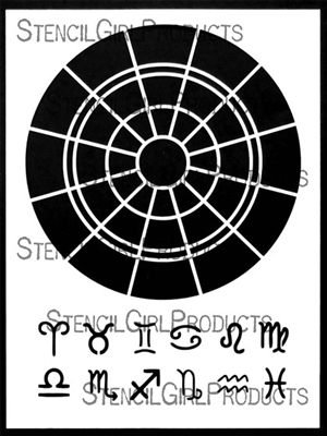 Zodiac Chart Stencil by Kathryn Costa