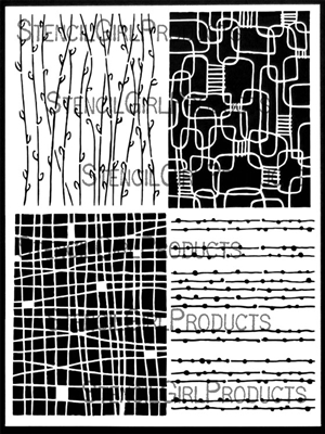 Linear Textures Stencil by Lucie Duclos