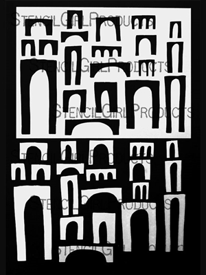 Arches Stencil with 20 Masks by Carolyn Dube