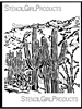 Saguaro Scene Stencil by Shel C