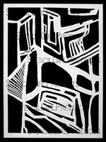 Bold Abstract Lines 2 Stencil by Diane Reeves