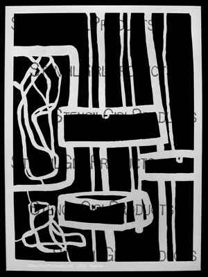 Bold Abstract Lines 3 Stencil by Diane Reeves