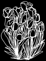 Tulips Mask Stencil by Cat Kerr