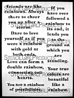 Rainbow Quotes Stencil by Carolyn Dube