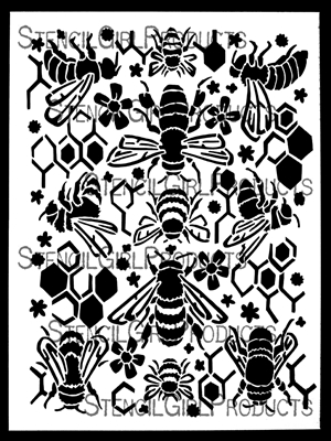 Beehive Stencil by Margaret Peot