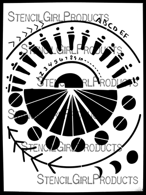 Cosmic Flare Stencil by Tiffany Goff Smith