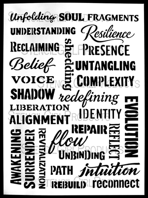 Fragments of Your Soul Stencil by Carolyn Dube