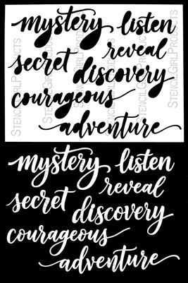 Secret Adventures Stencil by Carolyn Dube