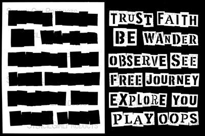 See What Happens Stencil by Carolyn Dube