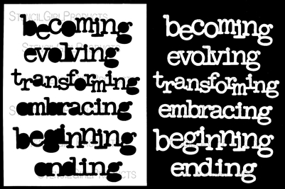 Work in Progress Stencil by Carolyn Dube