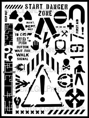 Industrial Signage Stencil by DeeDee Catron