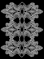 Crocheted Flowers Mask Stencil by Birgit Koopsen