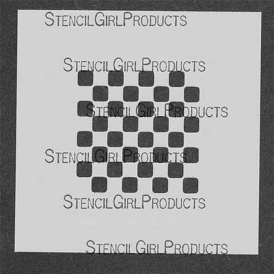 Mini Checkers Small Stencil by Mary Beth Shaw