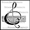 B Flat Clef Mini Stencil