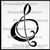 Plain Clef Mini Stencil