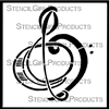 Treble Bass Clef Mini Stencil