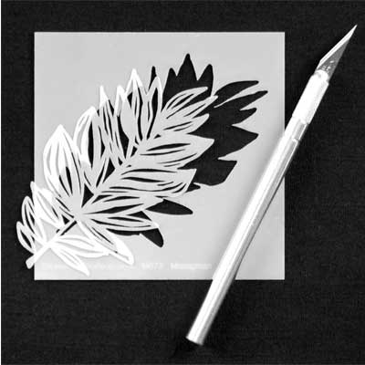 Frazzled and Ruffled Feathers Stencil by Rae Missigman