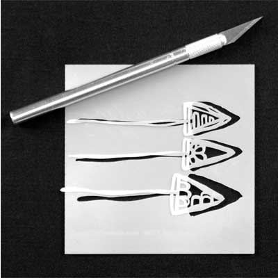 Trio of Arrows stencil by Rae Missigman