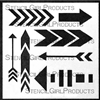 Go Your Own Way Arrows Mini Stencil