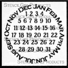 Never Ending Calendar Mini Stencil by Carolyn Dube