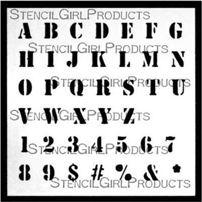 Mini Stencil Alphabet by Mary Beth Shaw