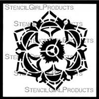 Decorative 6 Petal Flower Stencil by Gwen Lafleur