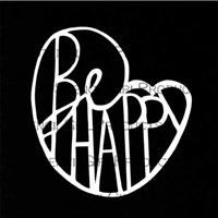 Be Happy Stencil by Maria McGuire