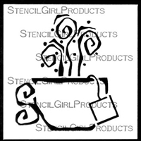 Tea Cup Stencil by Sandee Setliff