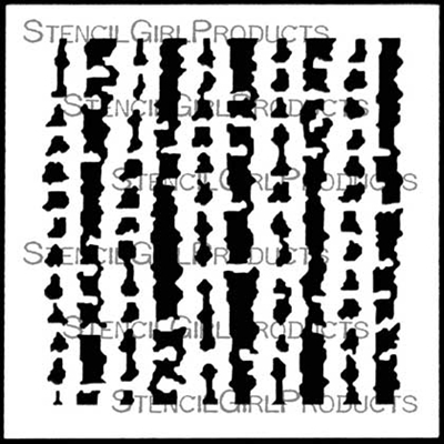 Stockinette Small Pattern Mini Stencil by Pam Carriker