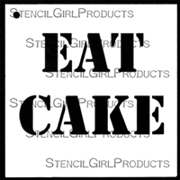 EAT CAKE Stencil by Mary Beth Shaw