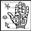 Palmistry Hand Stencil by Gwen Lafleur