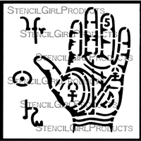 Palmistry Hand Stencil by Gwen Lafleur