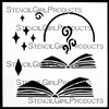Open Book Stencil